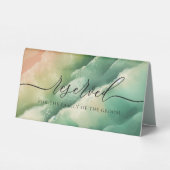 Plaque De Table Ocean Beach Mariage d'été Réservation (Verso)