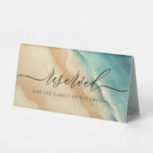 Plaque De Table Ocean Beach Mariage d'été Réservé (Recto)