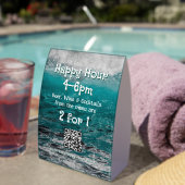 Plaque De Table Ocean Waves Happy Hour (Insitu (sur table))