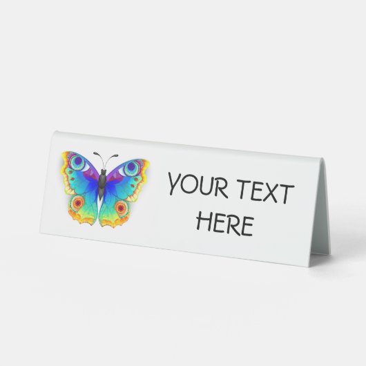 Plaque De Table Oeil de paon arc-en-ciel (Recto)