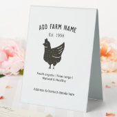 Plaque De Table OEufs de poulet fermier ajouter nom année adresse (In SItu (Mariage))
