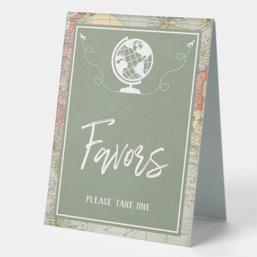 Plaque De Table "Oh Les Endroits..." Baby shower préféré (Recto)