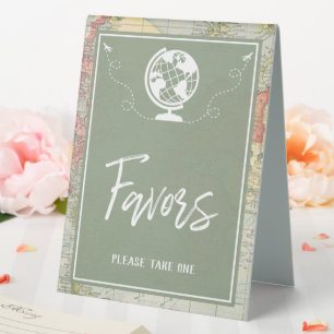 Plaque De Table "Oh Les Endroits..." Baby shower préféré