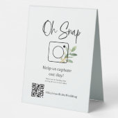 Plaque De Table Oh Snap Table Top Sign (Verso)