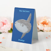 Plaque De Table Oiseau de mer mola mola mignonne caricature (In SItu (Mariage))