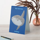 Plaque De Table Oiseau de mer mola mola mignonne caricature (En SItu (Tableau))