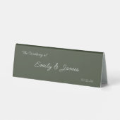 Plaque De Table Olive Floral Wedding (Verso)