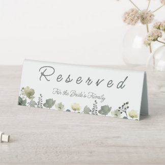 Plaque De Table Olive Floral Wedding