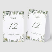 Plaque De Table Olive Floral Wedding (Recto/verso)