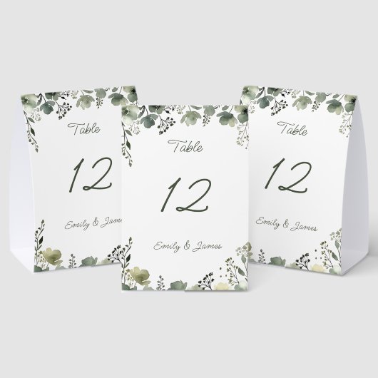 Plaque De Table Olive Floral Wedding (Insitu (multi))