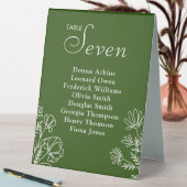 Plaque De Table Olive vert simple numéro de tente (En SItu (Tableau))