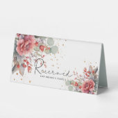 Plaque De Table Ombre rose Foncé Plat Bleu Duché Siège (Recto)