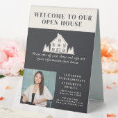 Plaque De Table Open House Grey Russe Immobilier Agent Photo (In SItu (Mariage))