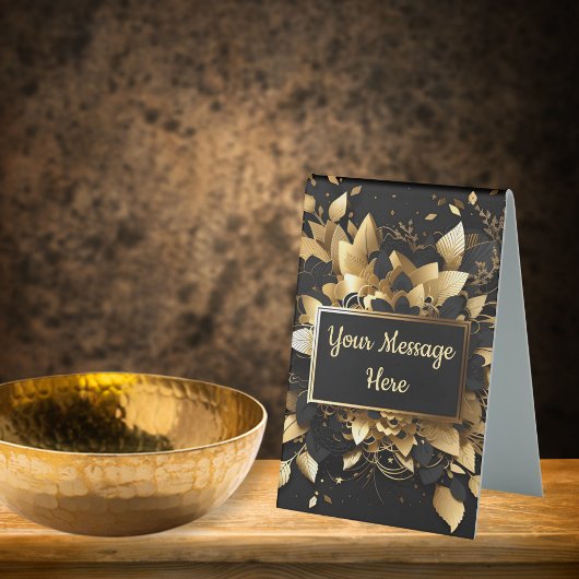 Plaque De Table Or élégant personnalisé