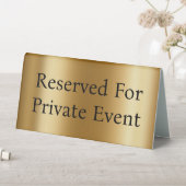 Plaque De Table Or Réservé Simulée Pour Événement Privé (En SItu (Tableau))