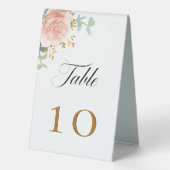 Plaque De Table Or rose eucalyptus verdure florale (Verso)