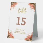 Plaque De Table Orange Oleander Mariage Numéro de table (Recto)