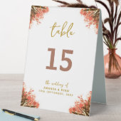 Plaque De Table Orange Oleander Mariage Numéro de table (En SItu (Tableau))