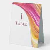 Plaque De Table Orange rose Mariage moderne Jaune- (Verso)