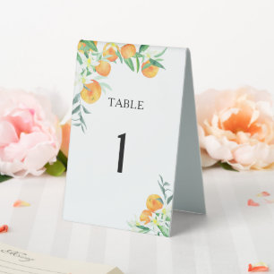 Plaque De Table Oranges Citrus Réception de mariage
