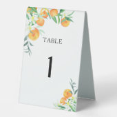 Plaque De Table Oranges Citrus Réception de mariage (Recto)
