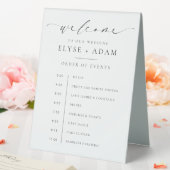 Plaque De Table Ordre Des Événements Ellesmere Accueil (In SItu (Mariage))