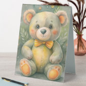 Plaque De Table Ours en peluche mignon (En SItu (Tableau))