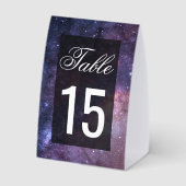 Plaque De Table Outer Space Universe Galaxy Wedding Table Number (Verso)