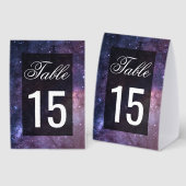 Plaque De Table Outer Space Universe Galaxy Wedding Table Number (Recto/verso)