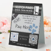 Plaque De Table Paie de formation de chien SP ici Table Top Sign (In SItu (Mariage))