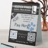 Plaque De Table Paie de formation de chien SP ici Table Top Sign (En SItu (Tableau))