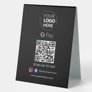 Plaque De Table Paiement du code QR de Google Pay   Numériser pour