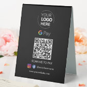 Plaque De Table Paiement du code QR de Google Pay | Numériser pour (In SItu (Mariage))