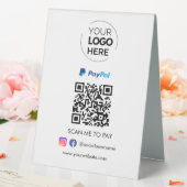 Plaque De Table Paiement du code QR Paypal | Analyser pour payer l (In SItu (Mariage))