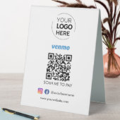 Plaque De Table Paiement du code QR Venmo | Analyser pour payer le (En SItu (Tableau))