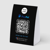 Plaque De Table Paiement par code QR Paypal | Scanner pour payer l (Verso)