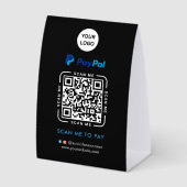Plaque De Table Paiement par code QR Paypal | Scanner pour payer l (Recto)