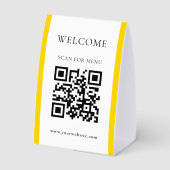 Plaque De Table Paiement par code QR Paypal | Scannez pour payer l (Verso)