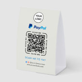Plaque De Table Paiement par code QR Paypal | Scannez pour payer l (Recto)