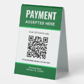 Plaque De Table Paiement par code QR Scan to Pay du portefeuille é (Verso)