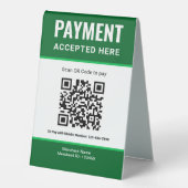 Plaque De Table Paiement par code QR Scan to Pay du portefeuille é (Recto)