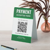 Plaque De Table Paiement par code QR Scan to Pay du portefeuille é (En SItu (Tableau))