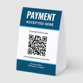 Plaque De Table Paiement par code QR Scan to Pay du portefeuille é (Verso)
