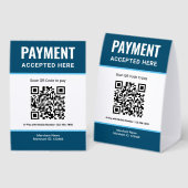 Plaque De Table Paiement par code QR Scan to Pay du portefeuille é (Recto/verso)