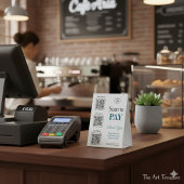 Plaque De Table Paiement par Code QR - Scannez pour Payer Logo Ent