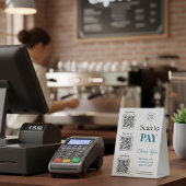 Plaque De Table Paiement par Code QR - Scannez pour Payer Logo Ent