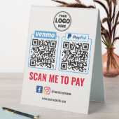 Plaque De Table Paiement par Code QR | Venmo Paypal Scannez pour P (En SItu (Tableau))