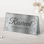Plaque De Table Pailleté Argent Réservé (En SItu (Tableau))