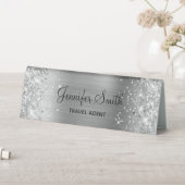 Plaque De Table Paillettes et feuille d'argent féminin (En SItu (Tableau))