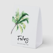 Plaque De Table Palm Tree Coastal Destination Wedding Favors (Verso)